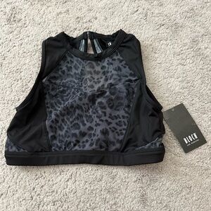 Bloch Gray Black Sleeveless Crop Top